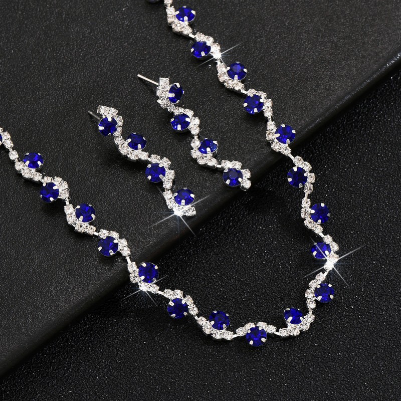 Diamond Jewelry Manufacturer - OEM Water Ripple Full Diamond Claw Necklace