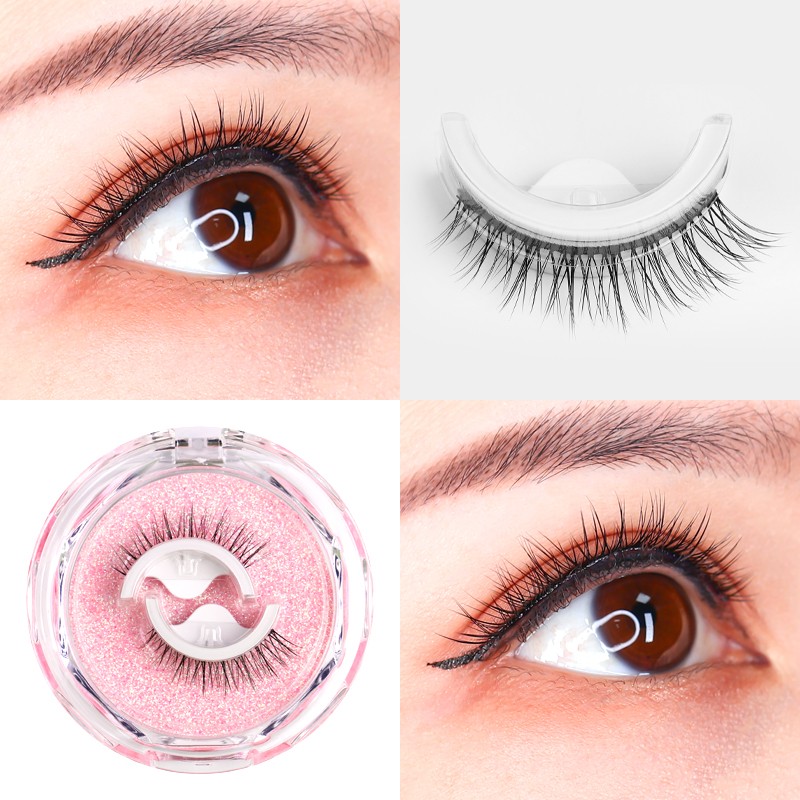 Self Adhesive Eyelashes Factory - OEM Natural Slender 3D Curling Luxury Crystal Box