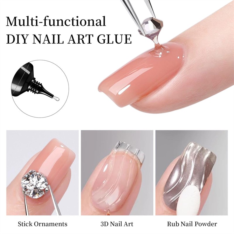 Nail Art Glue Manufacturer - OEM 3D Multi-Functional 15ml/30ml Rhinestone
