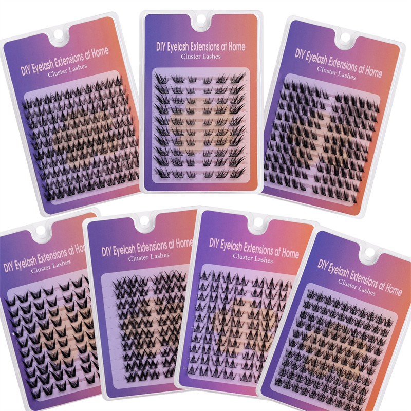 Wispy Self-Adhesive Eyelashes Supplier - OEM Clear Band Volume Shape Strong Hold