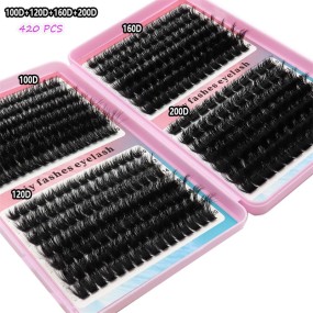 DIY Eyelash Book Supplier - OEM 28 Rows 40D-200D Synthetic Hair Beauty Salon
