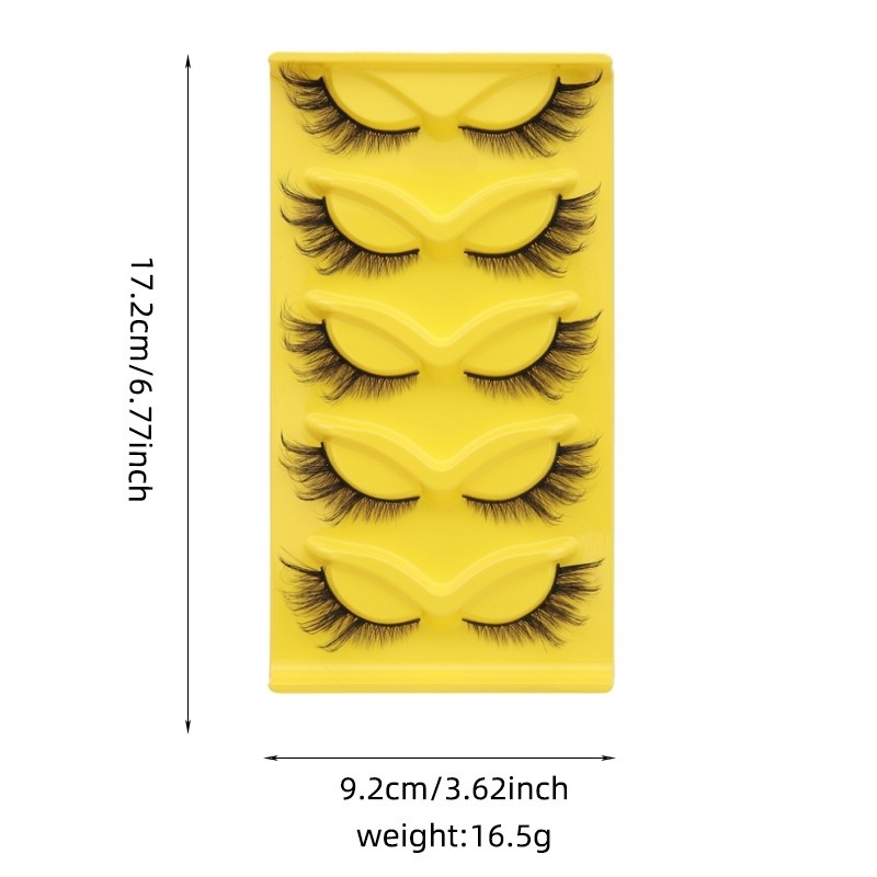 Cat Eye Eyelashes Factory - OEM 5 Pairs 0.07mm Contour Synthetic Hair Customizable