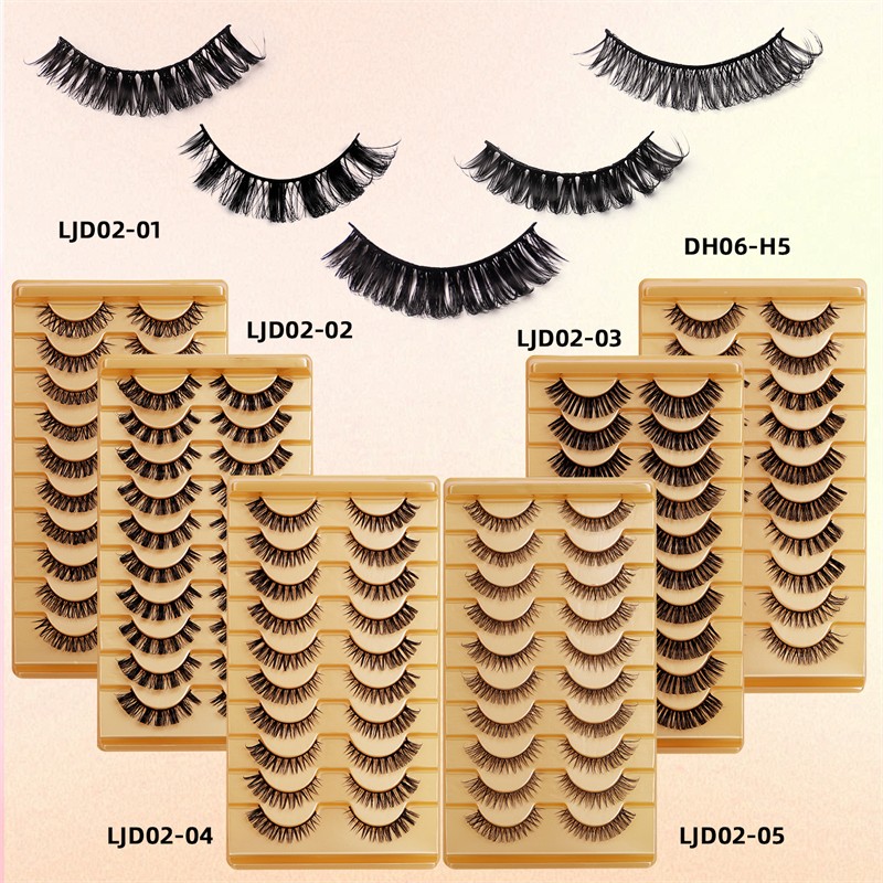 Russian Eyelashes Supplier - OEM 10 Pairs Natural Lightweight Perfect Curling