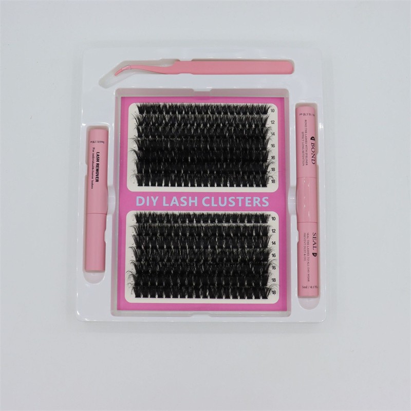 Cluster Eyelashes Supplier - OEM Naturally Curled Thick Curved Ends Volume Fans