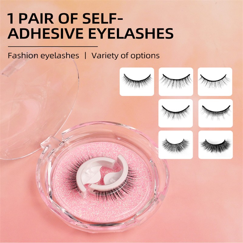 Self Adhesive Eyelashes Factory - OEM Natural Slender 3D Curling Luxury Crystal Box