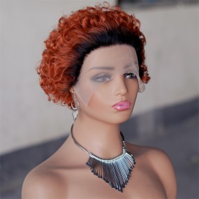 Human Hair Wigs Manufacturer - OEM Full Frontal Pixie Cut Raw Curly Wigs