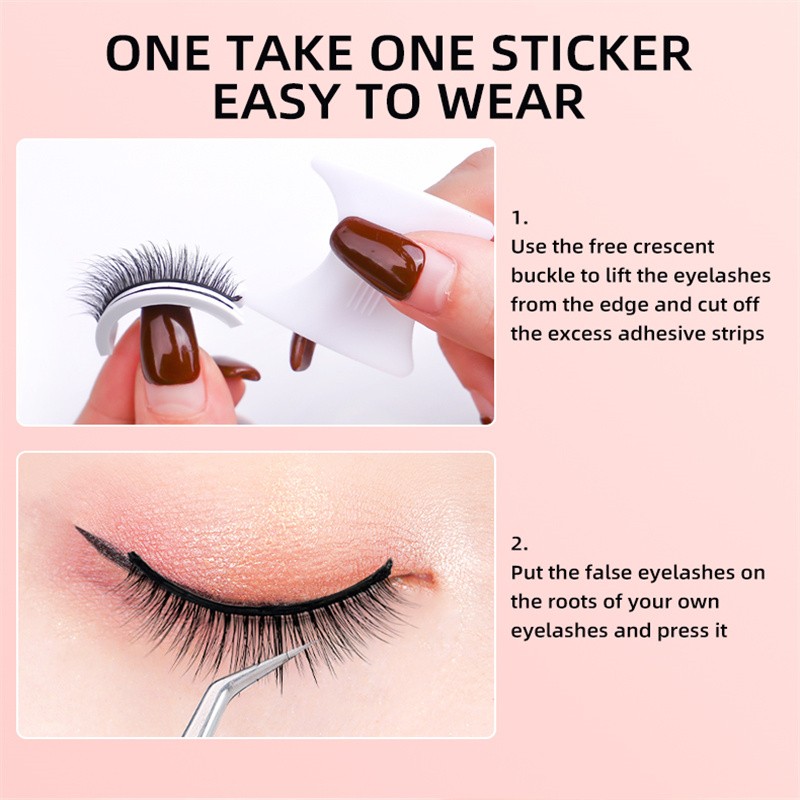 Self Adhesive Eyelashes Supplier - OEM Natural Slender 3D Curling Crystal Box
