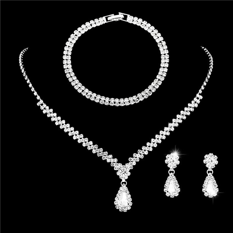 Three-Piece Set Manufacturer - OEM Wholesale Classic Wedding Bride Jewelry Set