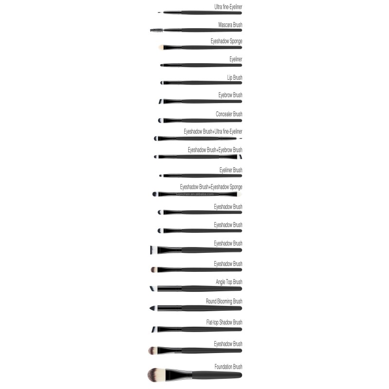 Fan Brush Set Supplier - OEM 20pcs Bi-Color Gradient Non-Floating Professional