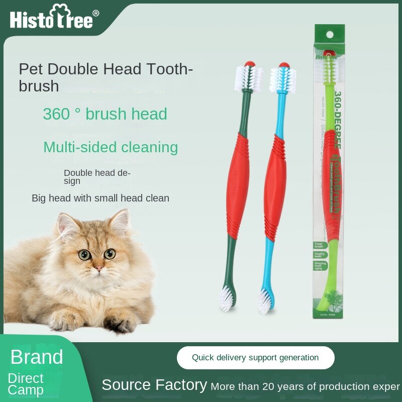 Pet Toothbrush Manufacturer - Dual Ended - Double Sided - Cat Dog Dental