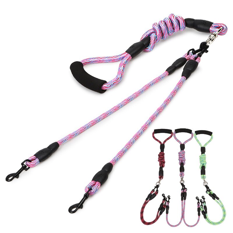 Pet Leash Manufacturer - Foam Handle Reflective - 5 Colors - Large Medium Dog