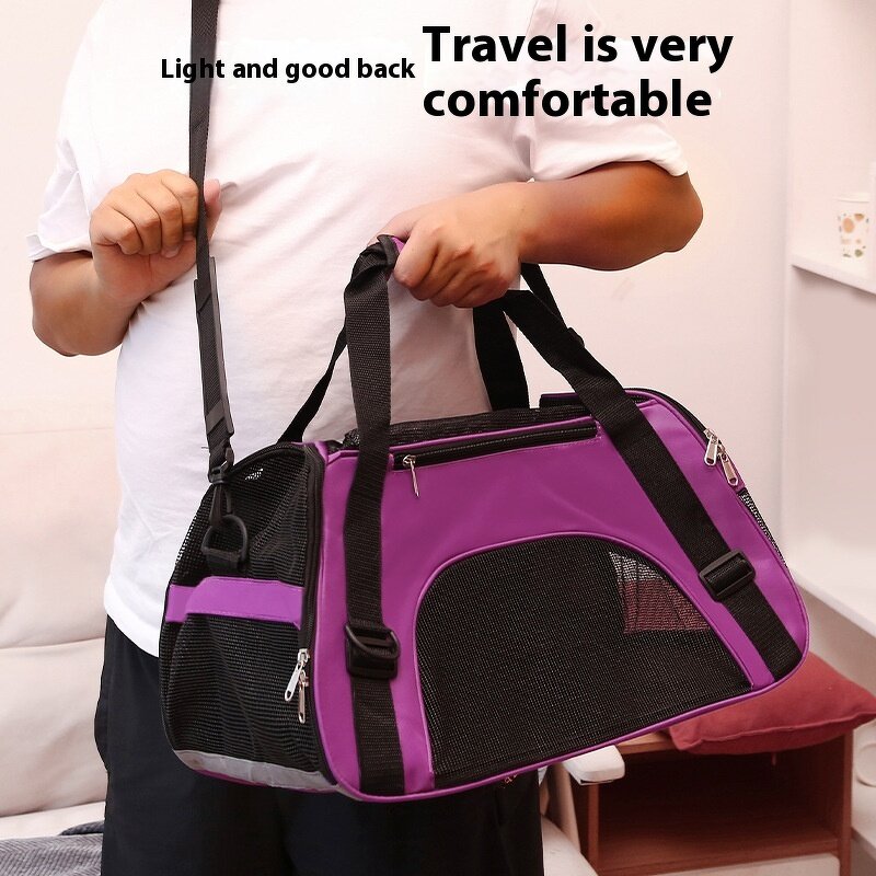 Pet Carrier Bag Manufacturer - Breathable Fashion Mesh - Foldable - Cat Dog Travel