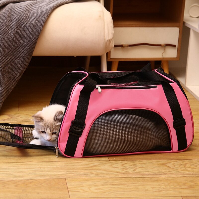 Pet Carrier Bag Manufacturer - Breathable Fashion Mesh - Foldable - Cat Dog Travel