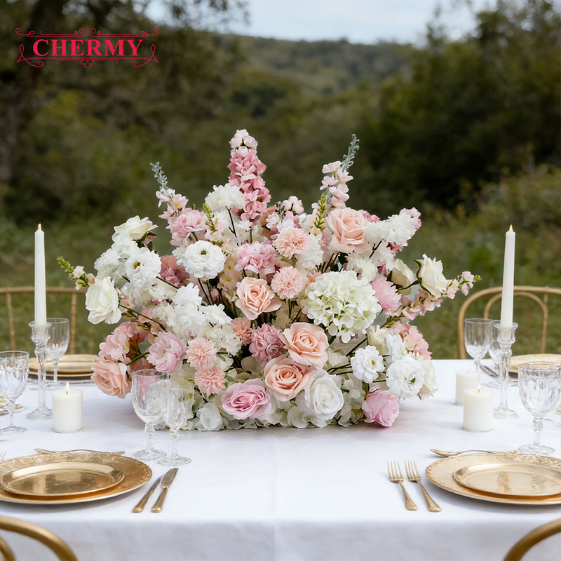 Artificial Aisle Flower Manufacturer - 2026 New 70cm Pink Table for Wedding Party Wholesale