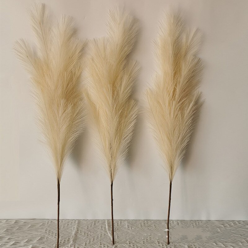 Artificial Pampas Grass Manufacturer - High Quality Faux Boho Large Fluffy Grey Beige for Sale