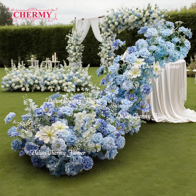 Artificial Flower Runner Manufacturer - Dalian Chermy 200cm Silk Pink for Wedding Party
