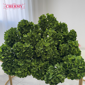 Artificial Hydrangea Manufacturer - Dark Green Silk for Wedding Decoration