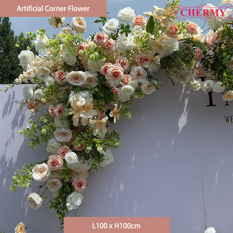 Artificial Flower Arrangement Manufacturer - 2026 New Champagne for Wedding Background Aisle