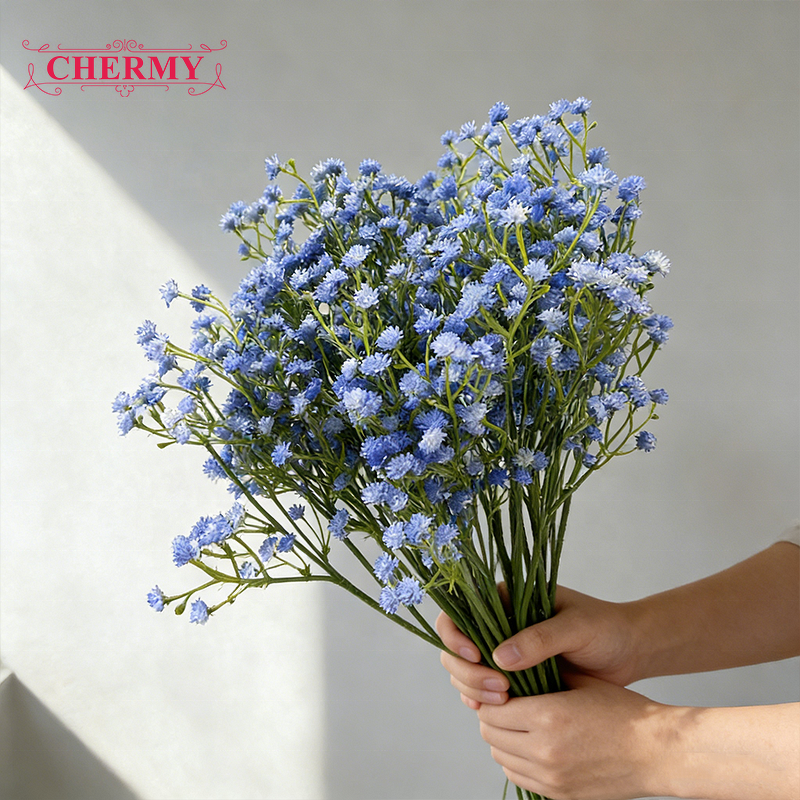Artificial Gypsophila Manufacturer - Dalian Chermy TH2062 Real Touch Soft Plastic for Wedding Home Party