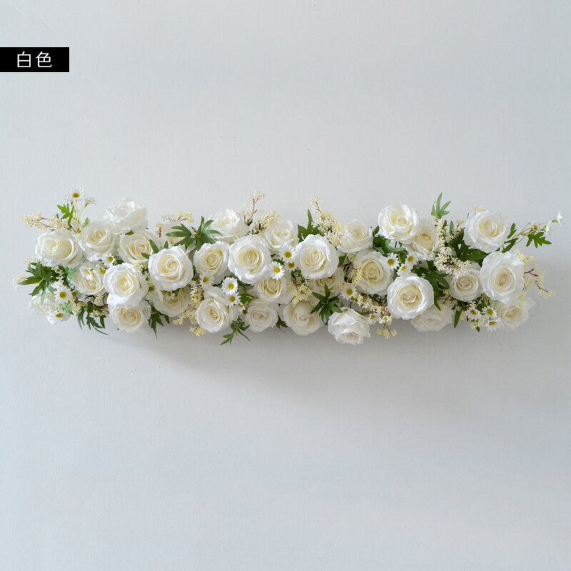 Artificial Silk Flower Runner Manufacturer - Hot Sale Wedding Table Rose Centerpiece Aisle
