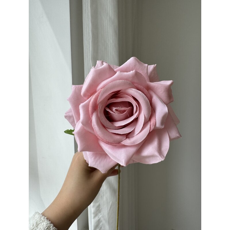 Artificial Silk Rose Manufacturer - Dalian Chermy DC013 Pink for Wedding Centerpieces