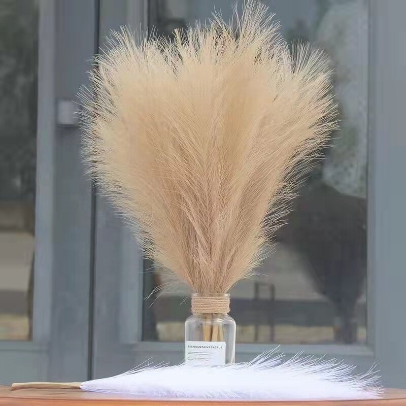 Artificial Pampas Grass Manufacturer - 7 Forks 45cm for Wedding Decor