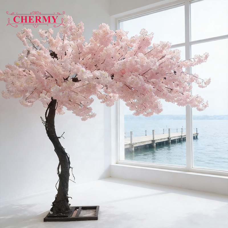 Artificial Cherry Blossom Tree Manufacturer - OEM 2.1m Custom Modern Large Bushy White