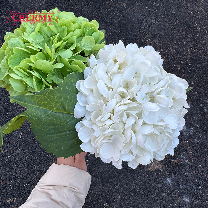 Artificial Hydrangea Manufacturer - Real Touch Dark Green for Home Decor