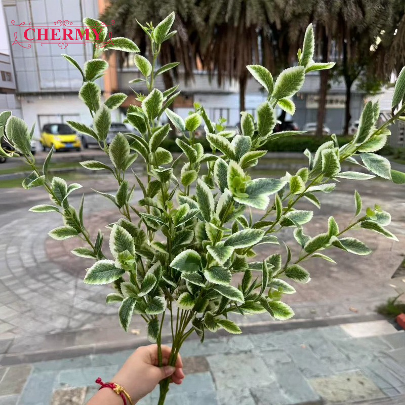 Artificial Green Plant Leaves Manufacturer - TH386 for Home Wedding Hotel Decoration Leaf Branch