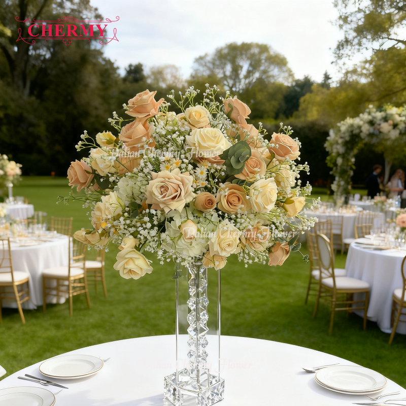 Artificial Silk Flower Ball Manufacturer - OEM Decorative for Wedding Event Table Centerpieces