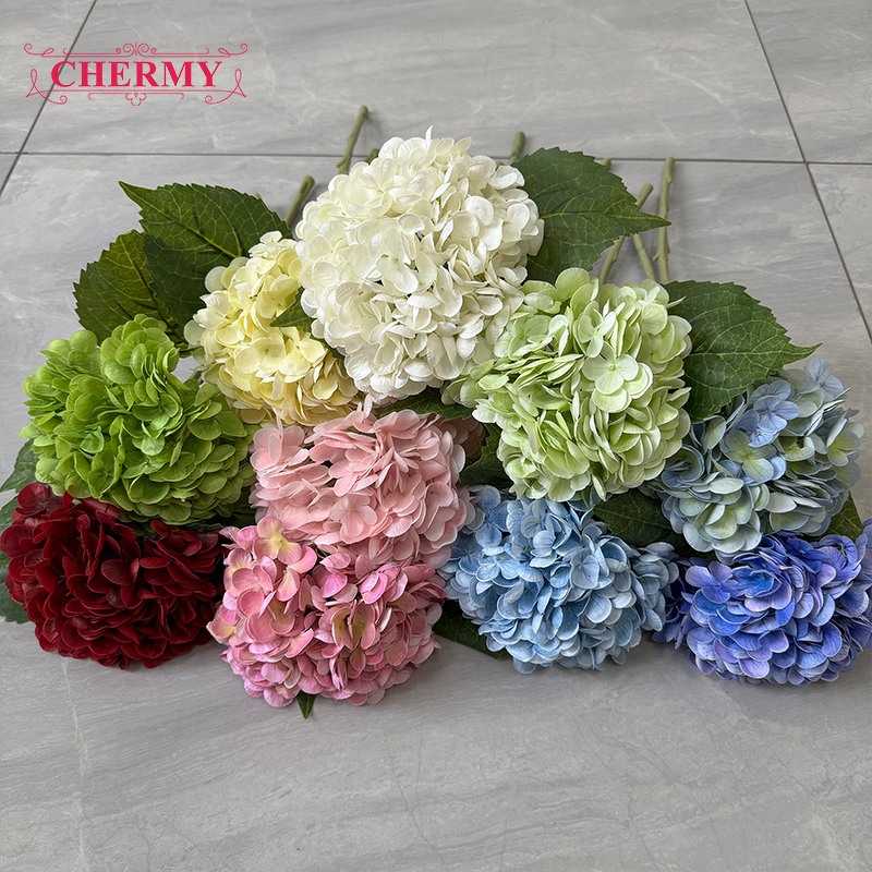 Artificial Hydrangea Manufacturer - DC112 Real Touch Blue for Wedding Table Centerpieces