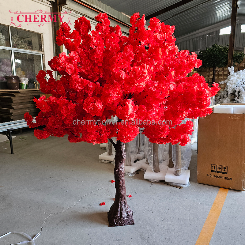 Artificial Cherry Blossom Tree Manufacturer - 4ft to 6ft Outdoor Red Silk Japanese for Decoration