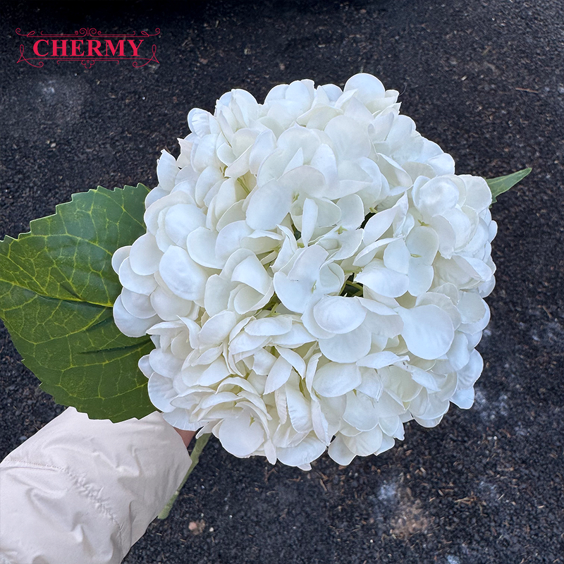 Artificial Hydrangea Manufacturer - Real Touch Green White for Home Christmas Event Decoration