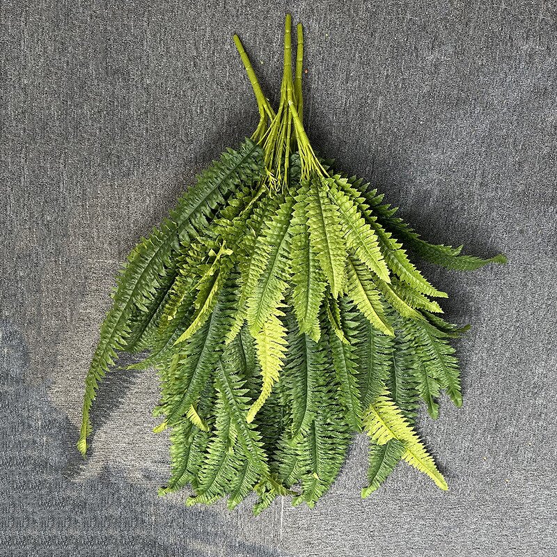 Artificial Boston Fern Manufacturer - TH1531 Wholesale 37-Leaf Wall Mounted Fern Fronds