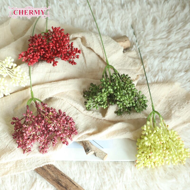 Artificial Berry Stem Manufacturer - Wholesale Cheap Red Berries for Christmas Decoration