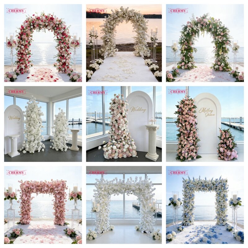 Artificial Flower Arch Manufacturer - Green Wedding Silk for Wedding Arch Arrangement Backdrop