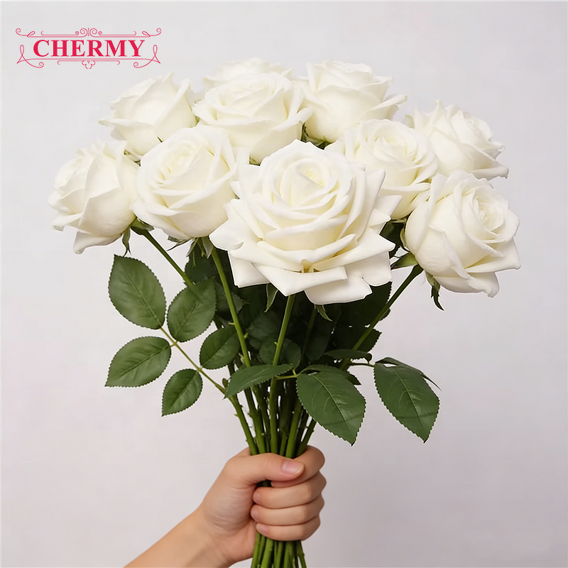 Artificial Rose Manufacturer - CM-TH1233 New Pink Latex Realistic Real Touch for Wedding