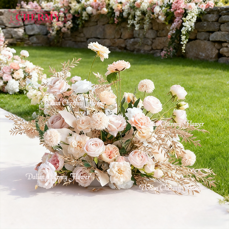 Artificial Aisle Runner Manufacturer - Wildflowers Grounded Arch for Christmas Graduation Handmade