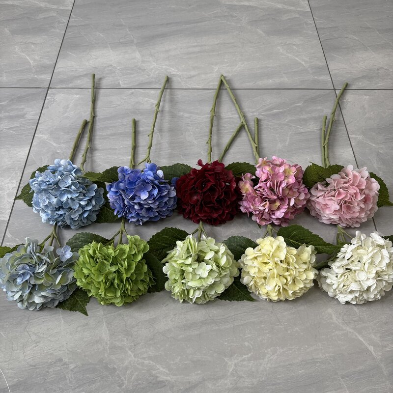 Artificial Hydrangea Manufacturer - Real Touch Dark Green for Home Decor