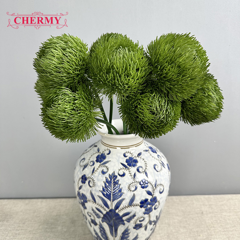 Artificial Dianthus Grass Manufacturer - TH2058 Green for Wedding Greenery and Home Table Decoration