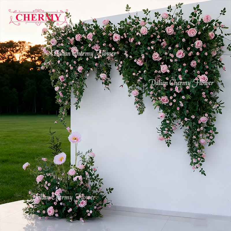 Artificial Rose Vine Manufacturer - OEM Rustic Style for Coffee Window & Influencer Photo Backdrop