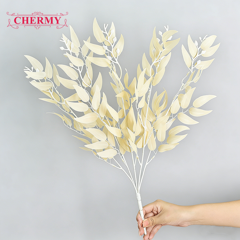 Artificial Willow Branches Manufacturer - TH1541 High-quality Silk Leaf 5 Branches for Wedding Decor