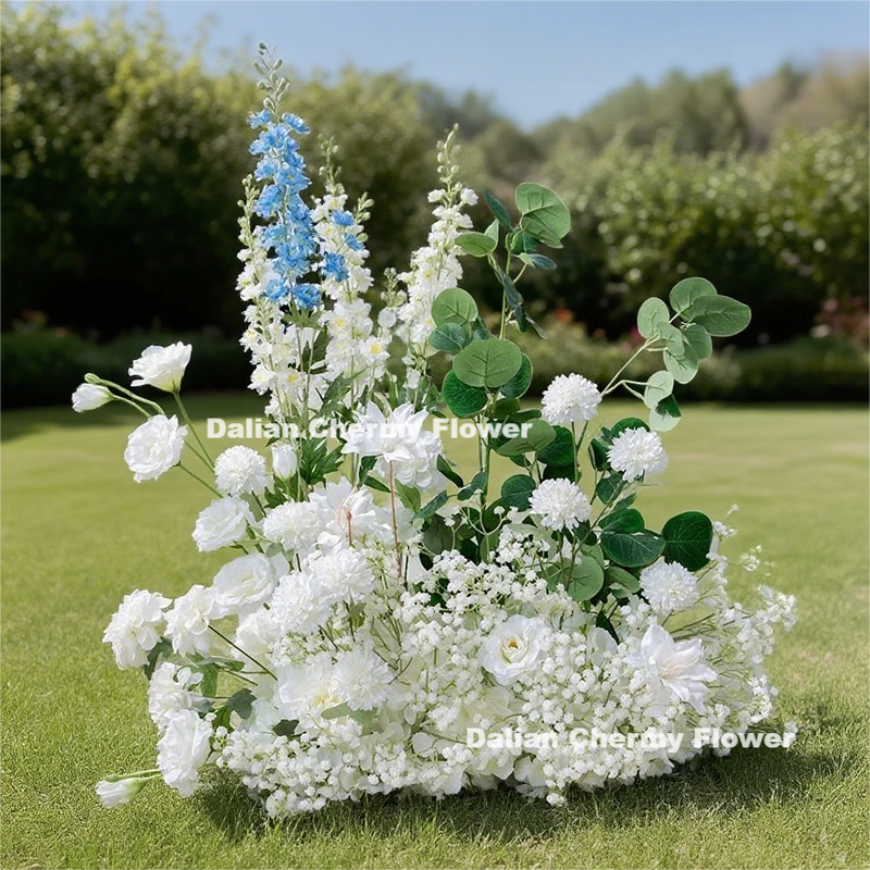 Artificial Flower Runner Manufacturer - Wedding White Silk Rose 200cm for Table Decoration