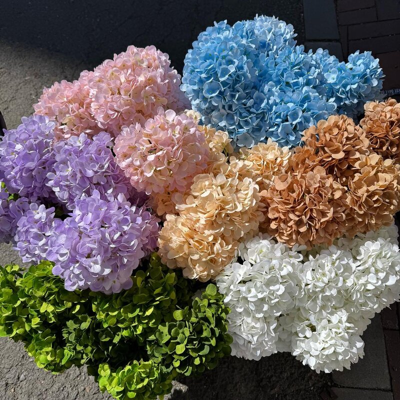 Artificial Hydrangea Manufacturer - Dalian Chermy Silk Realistic Blue for Wedding Decoration