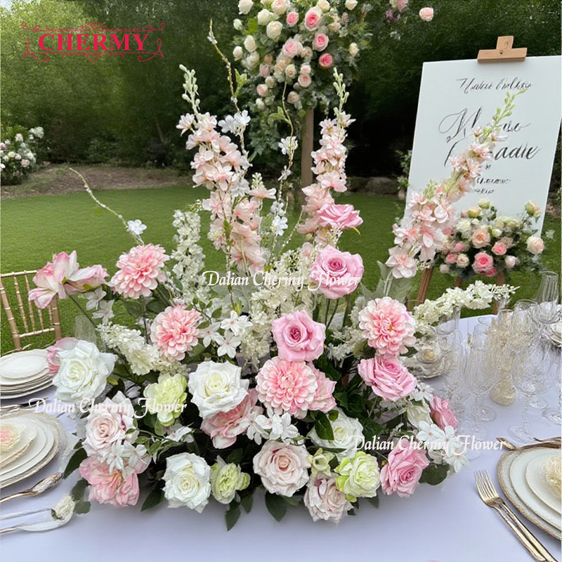 Artificial Aisle Flowers Manufacturer - Dalian Chermy Ground Flower Arrangement for Floor Decorations