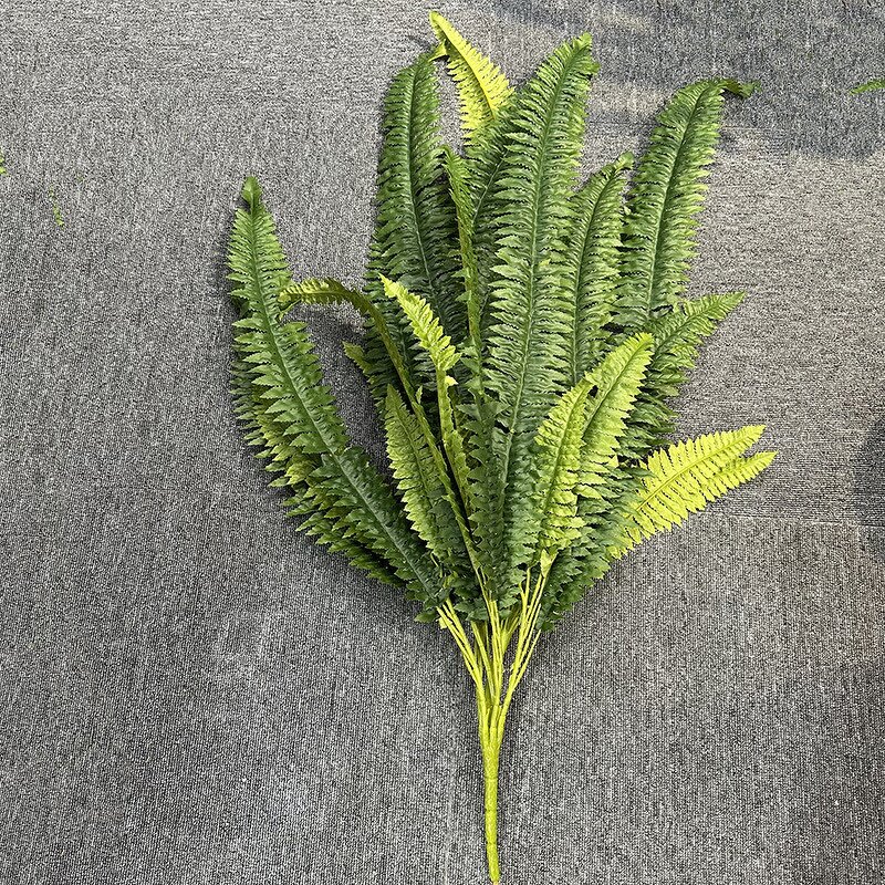 Artificial Boston Fern Manufacturer - TH1531 Wholesale 37-Leaf Wall Mounted Fern Fronds