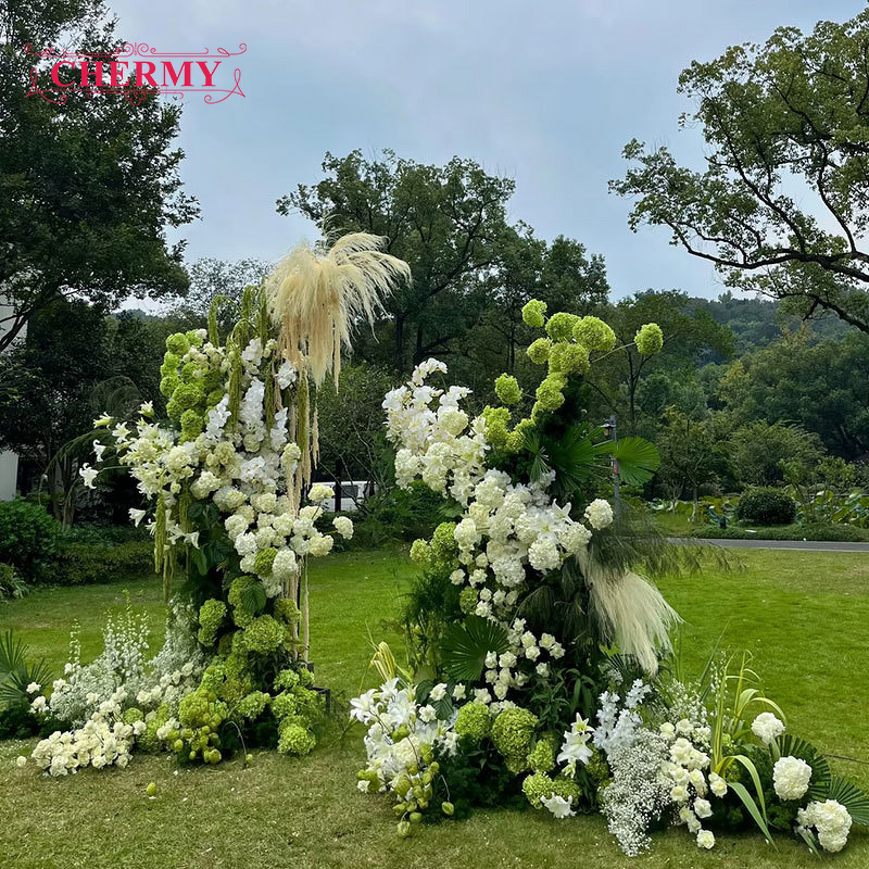 Artificial Green Flowers Manufacturer - TH1553 for Mori Wedding Decoration Green Flower Runners