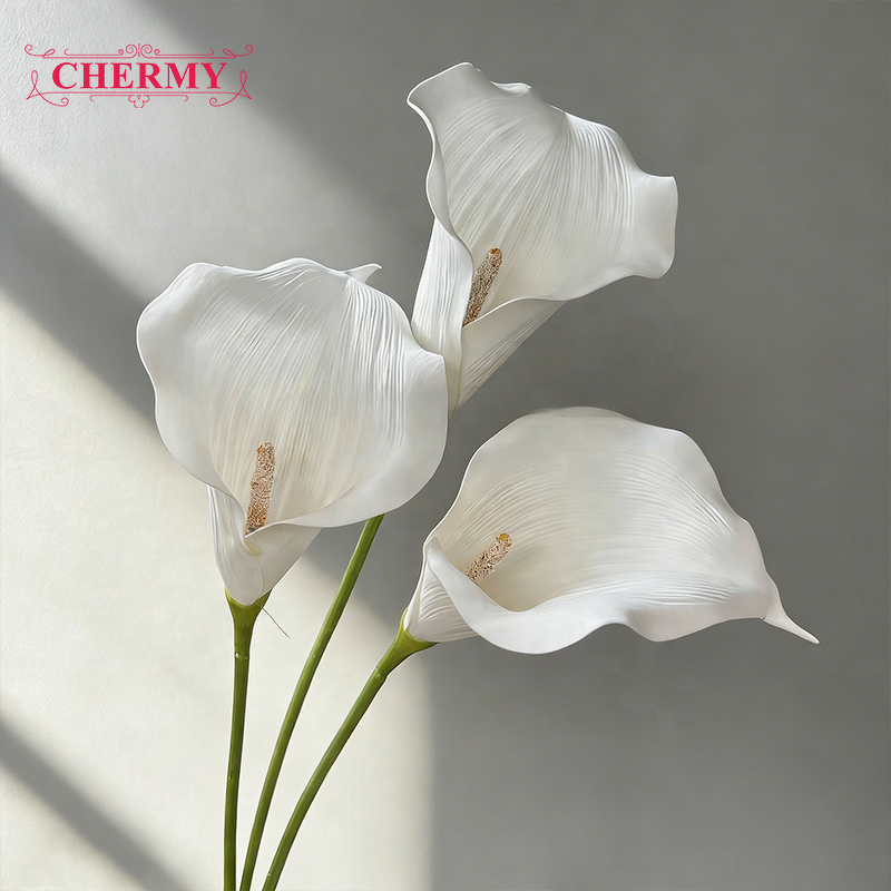 Artificial Calla Lily Manufacturer - Dalian Chermy TH753 Wholesale EV Touch for Home Hotel Dining Table