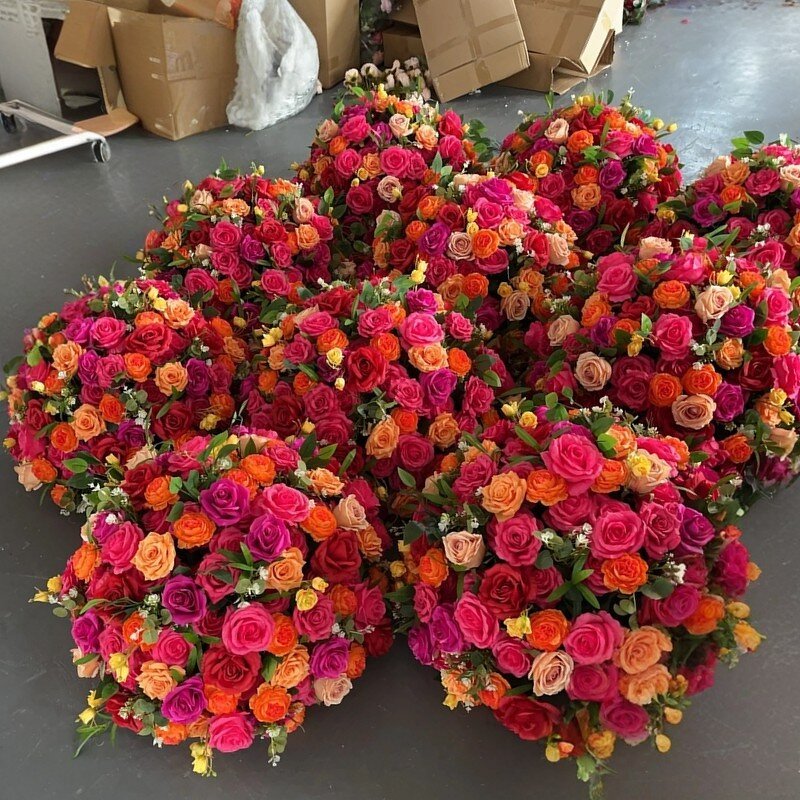 Artificial Floral Garland Manufacturer - Handmade Orange Yellow for Wedding Arch Spring Birthday Valentine's Day