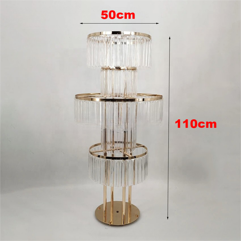 Glass Flower Vase Manufacturer - Clear Tall Trumpet for Wedding Table Centerpiece Transparent